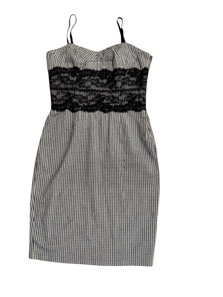 Pristine Vintage Guess Black White Gingham Sheath 9 10 M